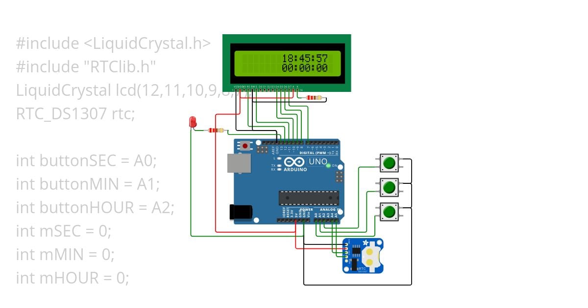 ura with buttons simulation