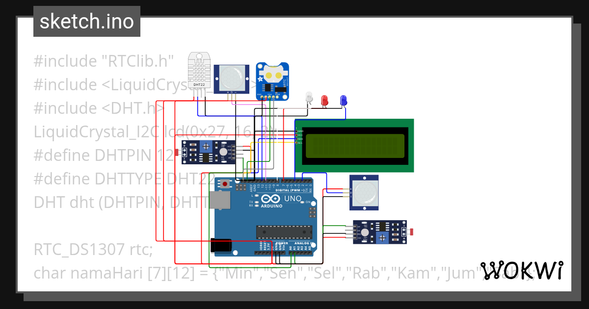 smart HOME Clock - Wokwi ESP32, STM32, Arduino Simulator