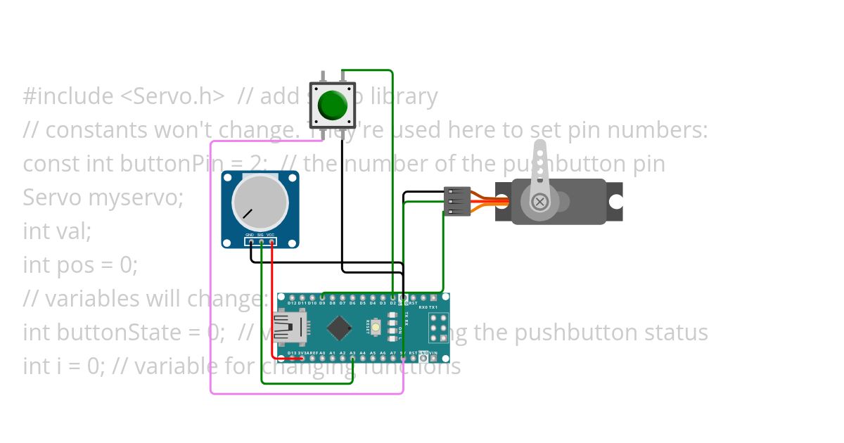 servo +button simulation