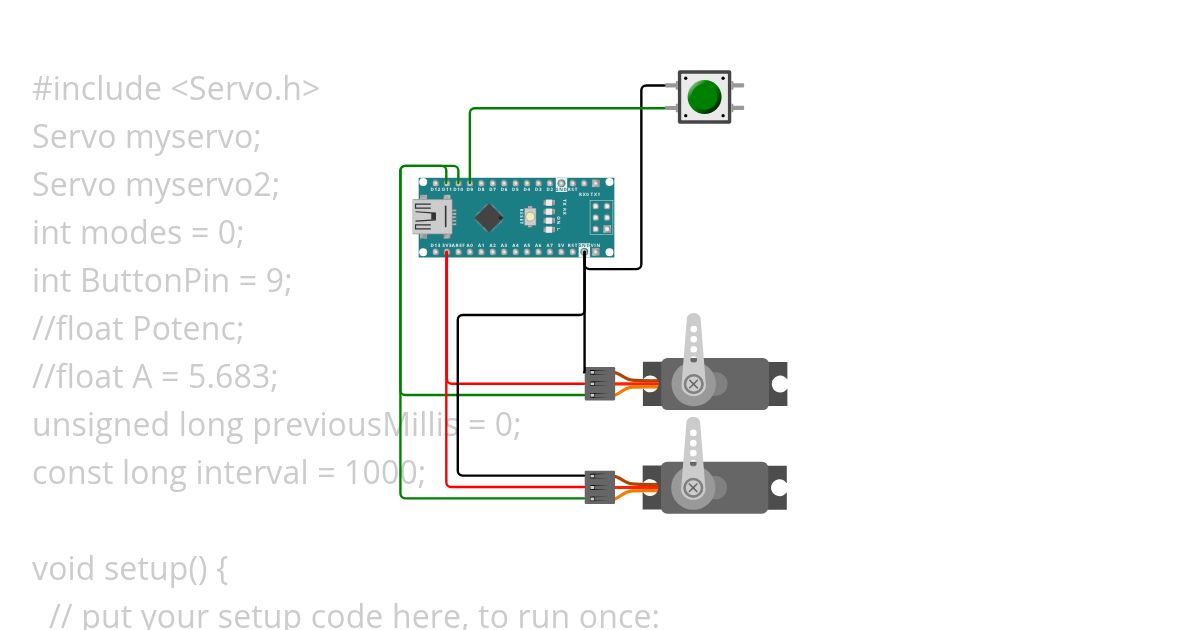 servo, button simulation