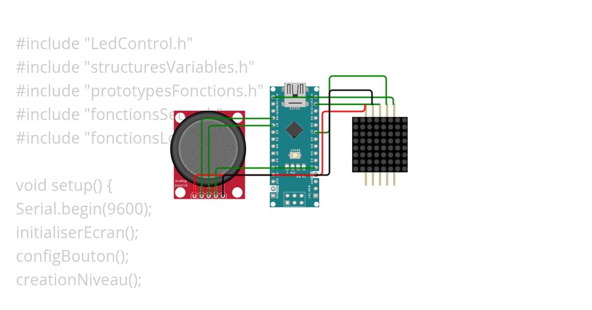 Matrice Led SpaceInvader simulation