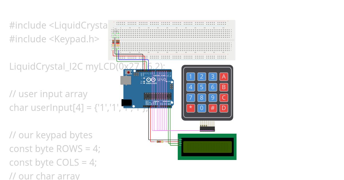LCD Enter Code  simulation