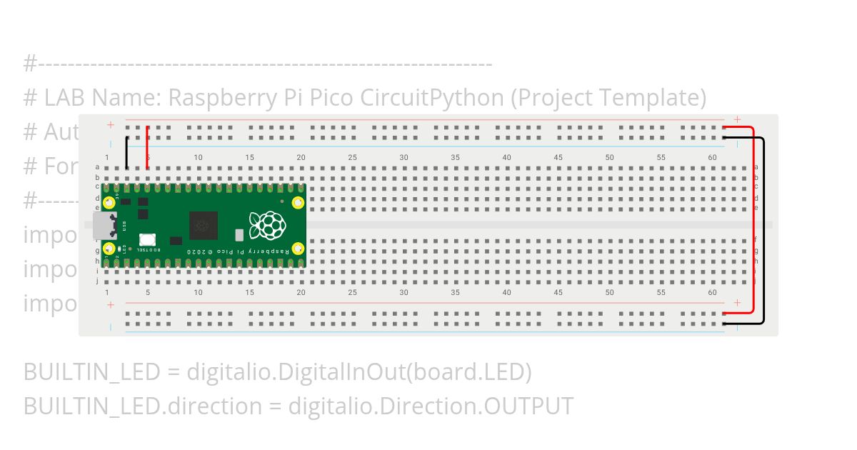 Raspberry Pi Pico - CircuitPython (Project Template) Copy (2) simulation