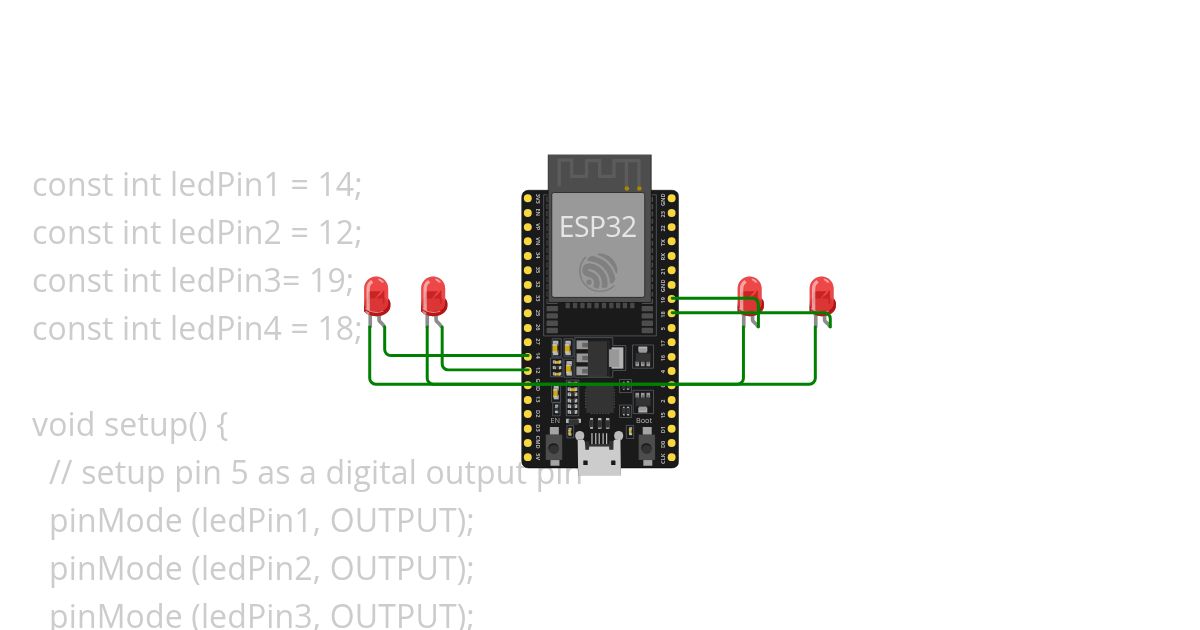 led blink esp-32 simulation