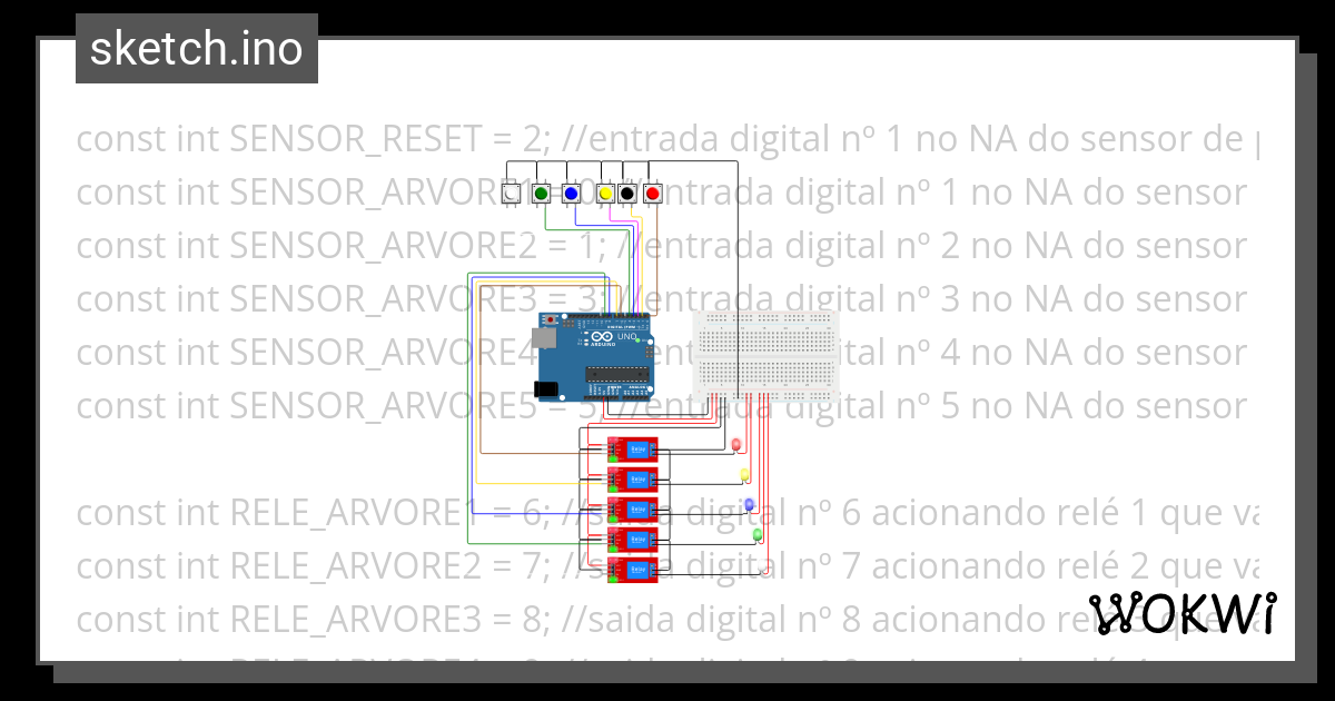 Teste IluminaÇÃo Wokwi Esp32 Stm32 Arduino Simulator 0137