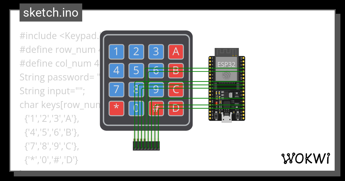 keypad - Wokwi ESP32, STM32, Arduino Simulator