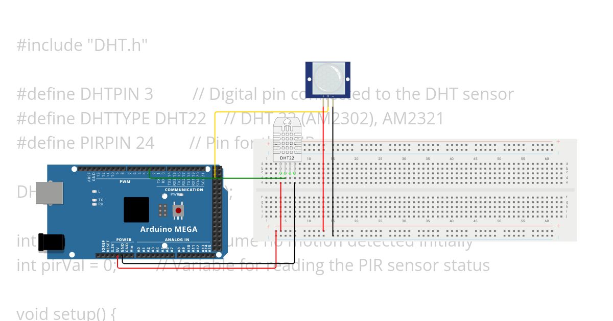 Motion Room Detector simulation