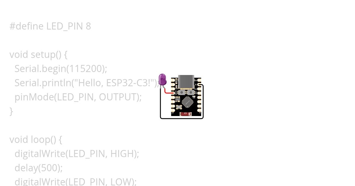 ESP32-C3 SuperMini simulation