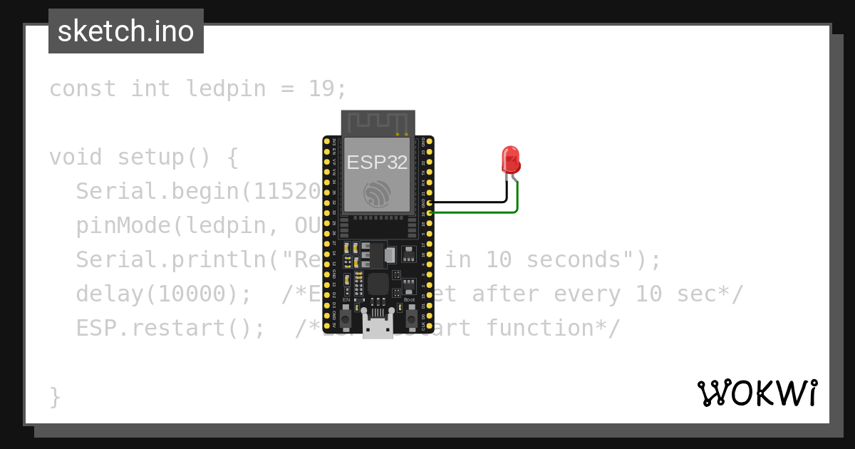 Restart wokwi esp32 stm32 arduino simulator