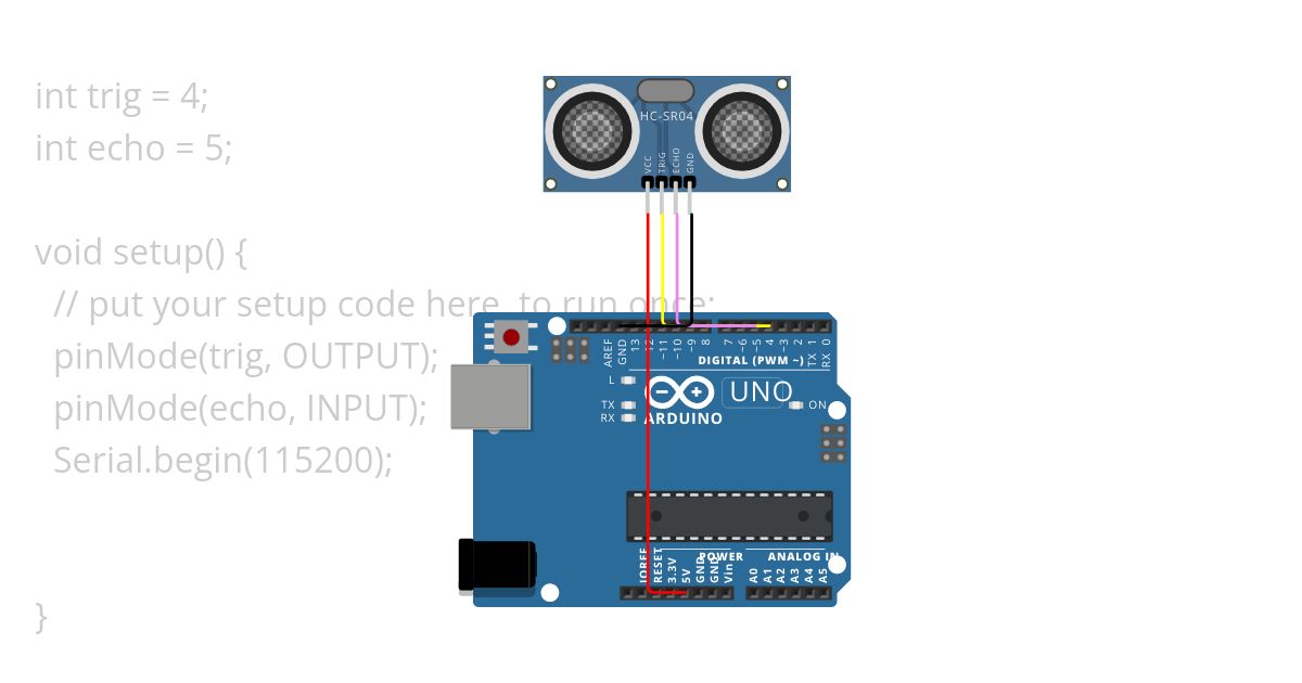 Distance sensor simulation