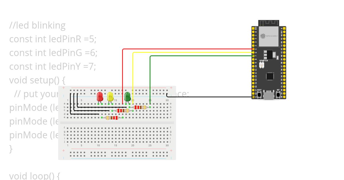 LED BLINK MIRA simulation