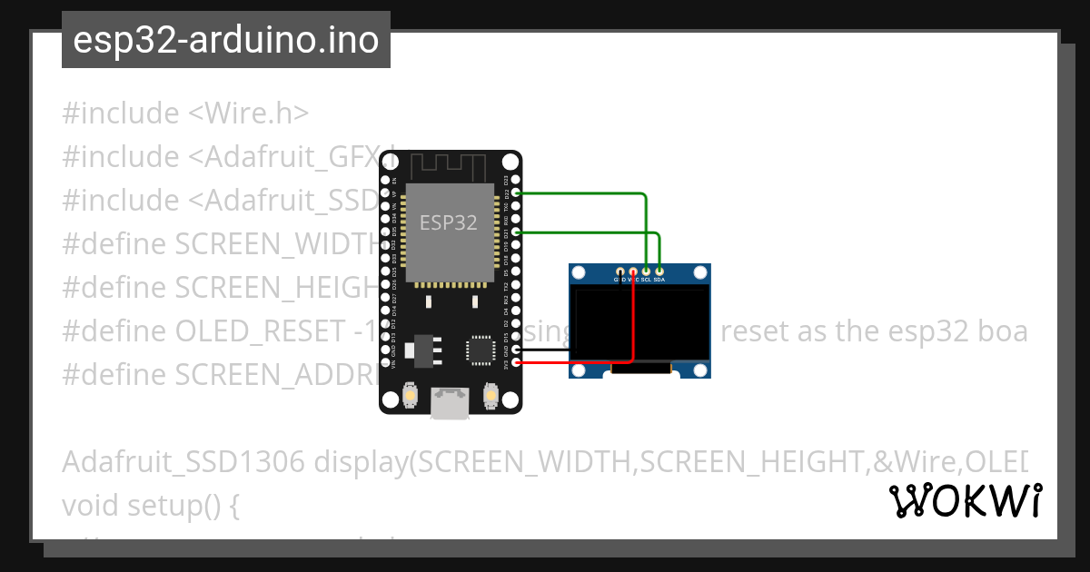 OLED display old - Wokwi ESP32, STM32, Arduino Simulator