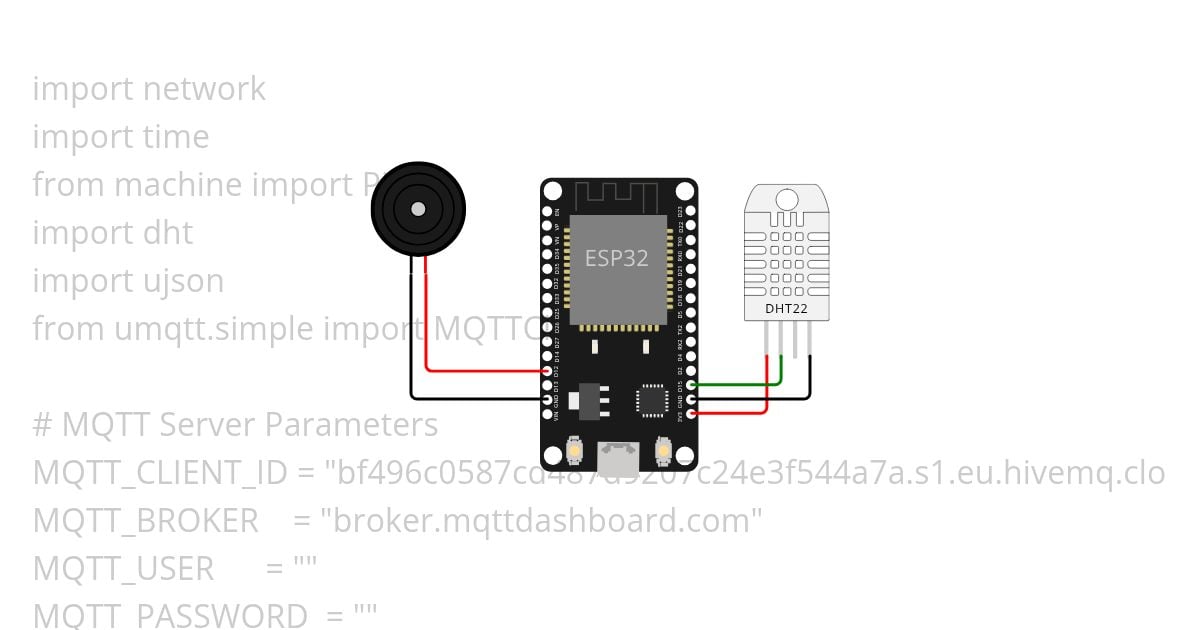 MicroPython MQTT With Buzzer  simulation