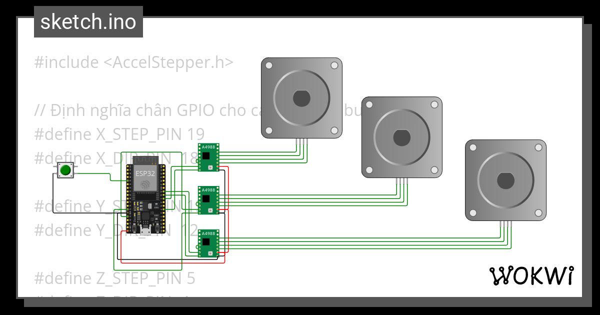 Step Motors With Accelstepper Wokwi Esp32 Stm32 Arduino Simulator