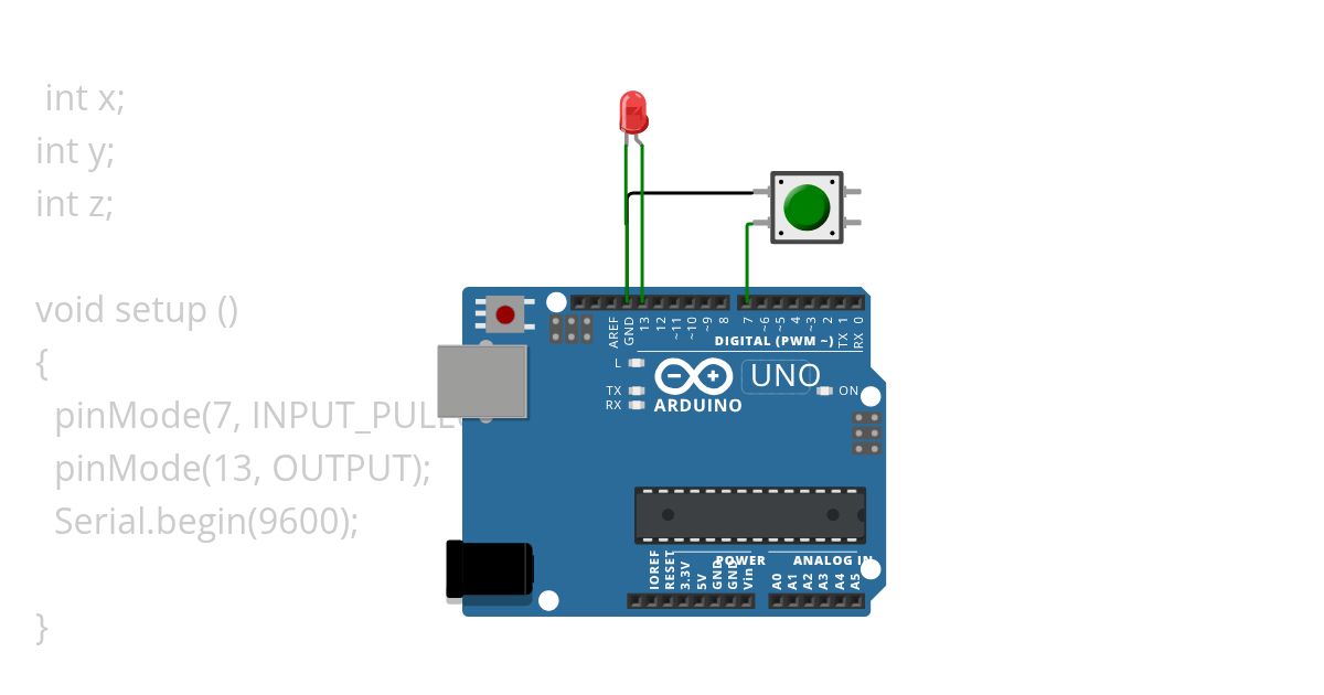 single button led operation simulation