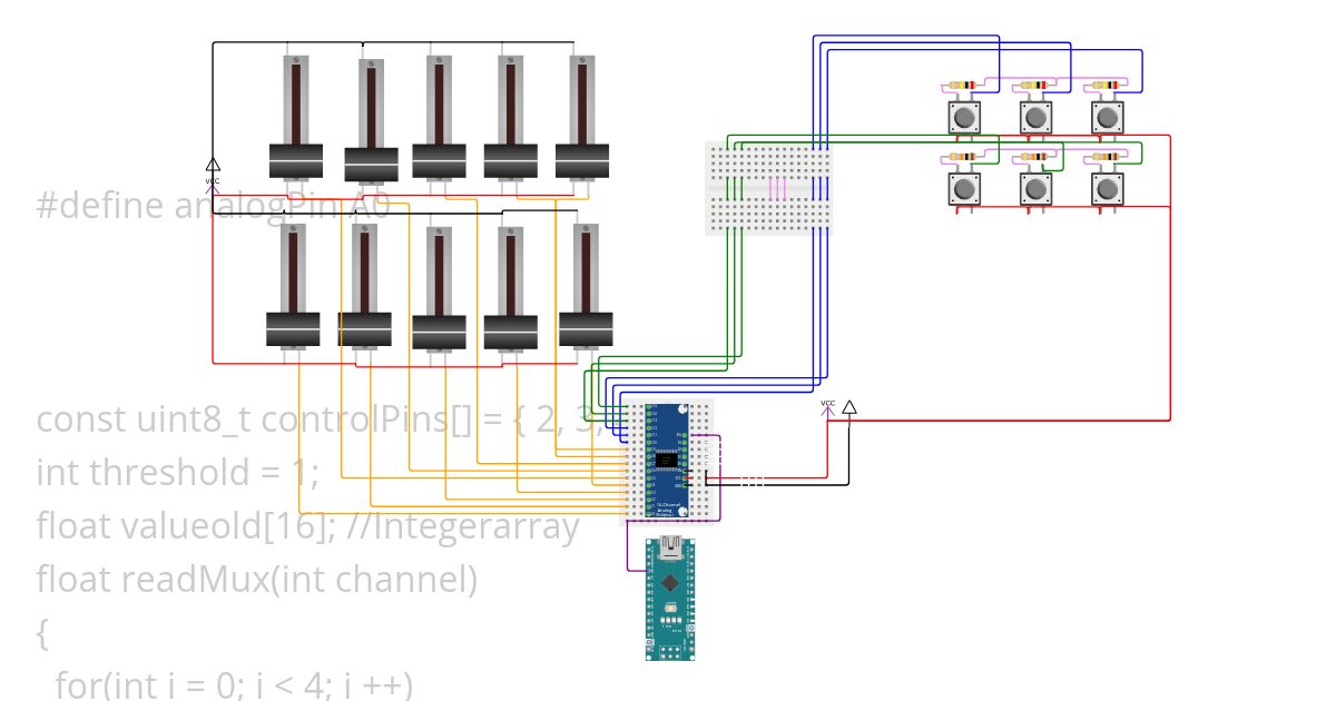 10 Potys with 6 Buttons simulation