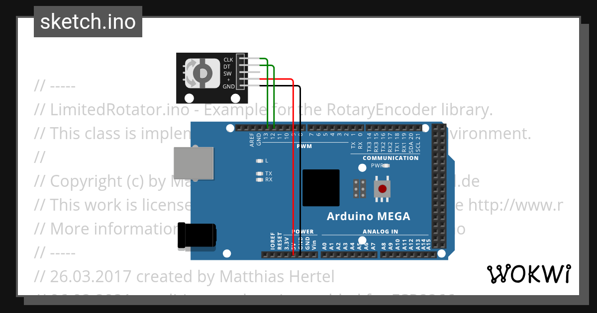 Encoder Encoder Limit/Roterysteps v3 - Wokwi ESP32, STM32, Arduino ...