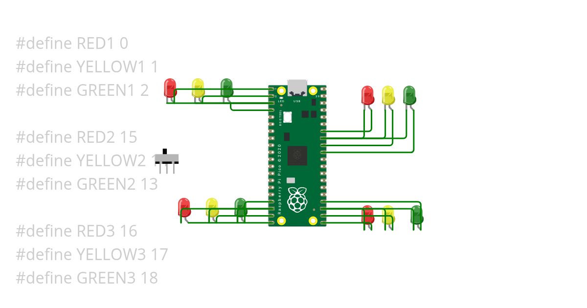 4 way traffic signal controller simulation