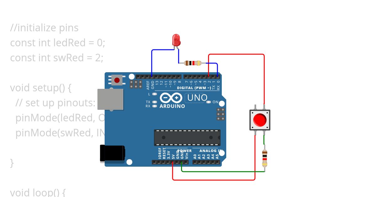 pulldown resistor on momentary switch simulation
