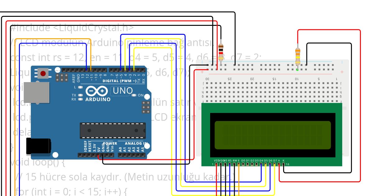 LCD kayan yazı simulation