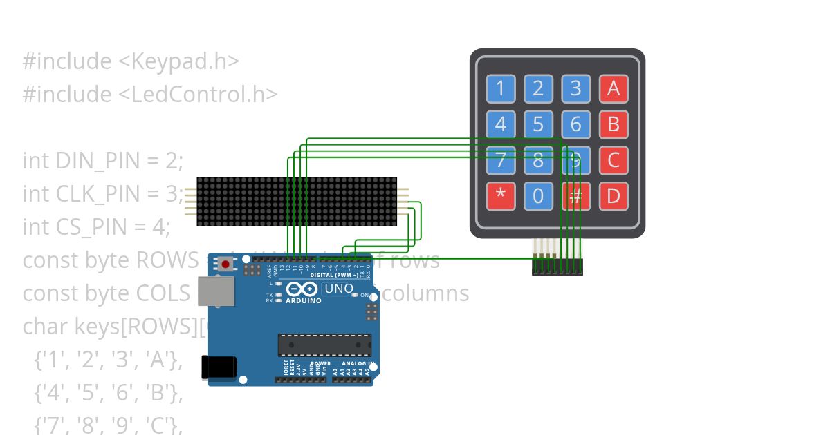 Lab 6 - Keypad-Dot Matrix simulation
