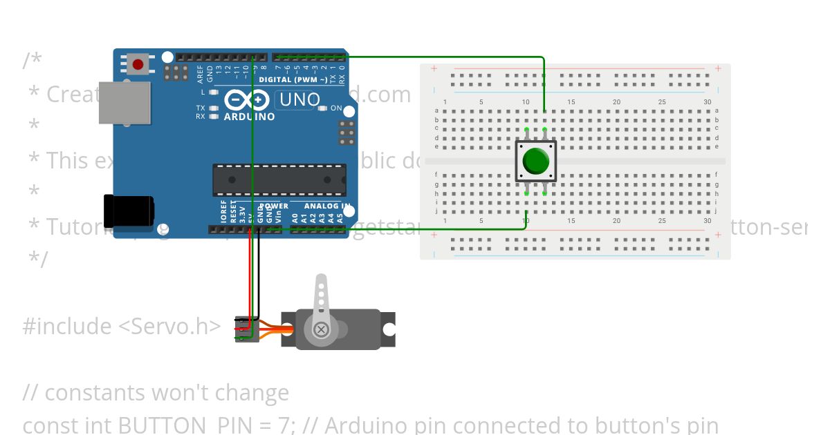 servo button simulation