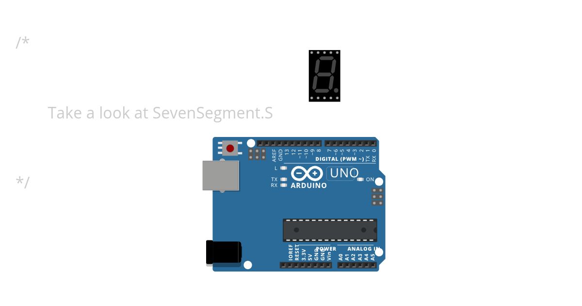 SevenSegment.ino simulation