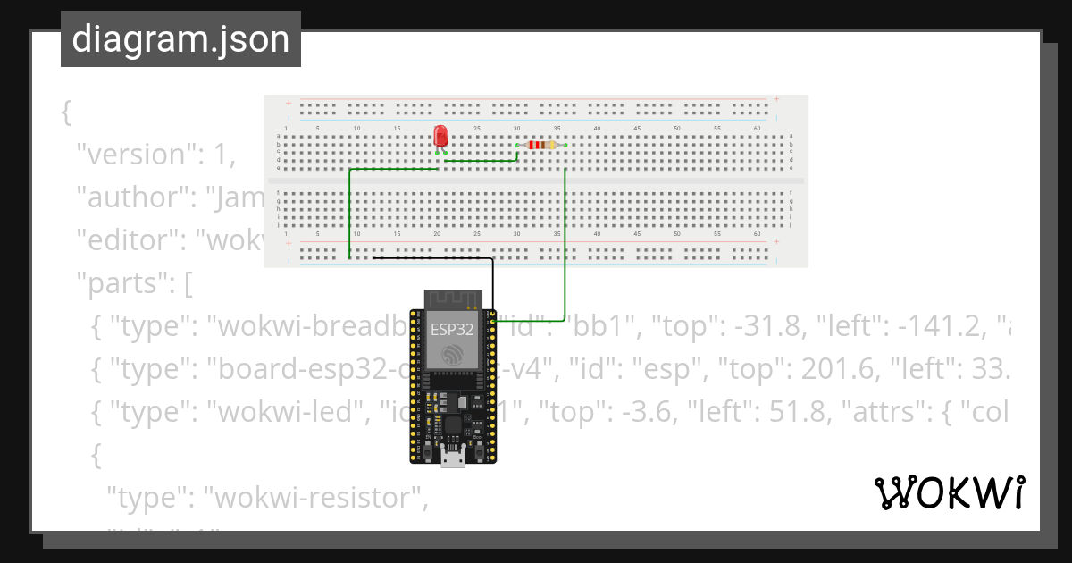 led.py - Wokwi ESP32, STM32, Arduino Simulator