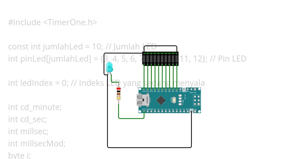 LED RUN TIME INTR simulation