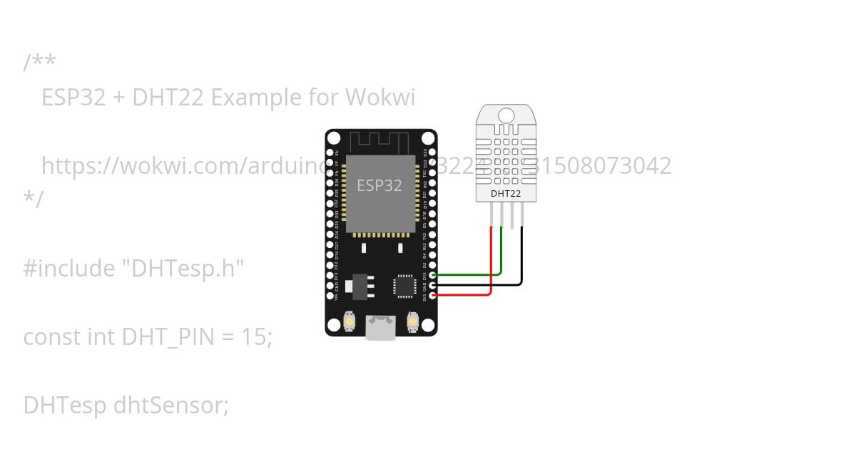 ESP32 DHT22 simulation