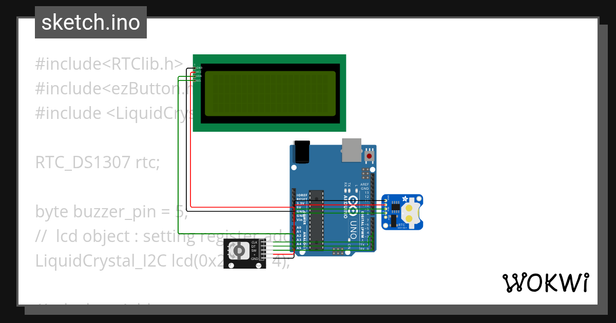 smart Clock - Wokwi ESP32, STM32, Arduino Simulator
