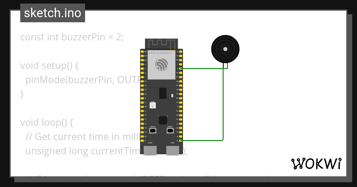 Timer buzzer wokwi esp32 stm32 arduino simulator