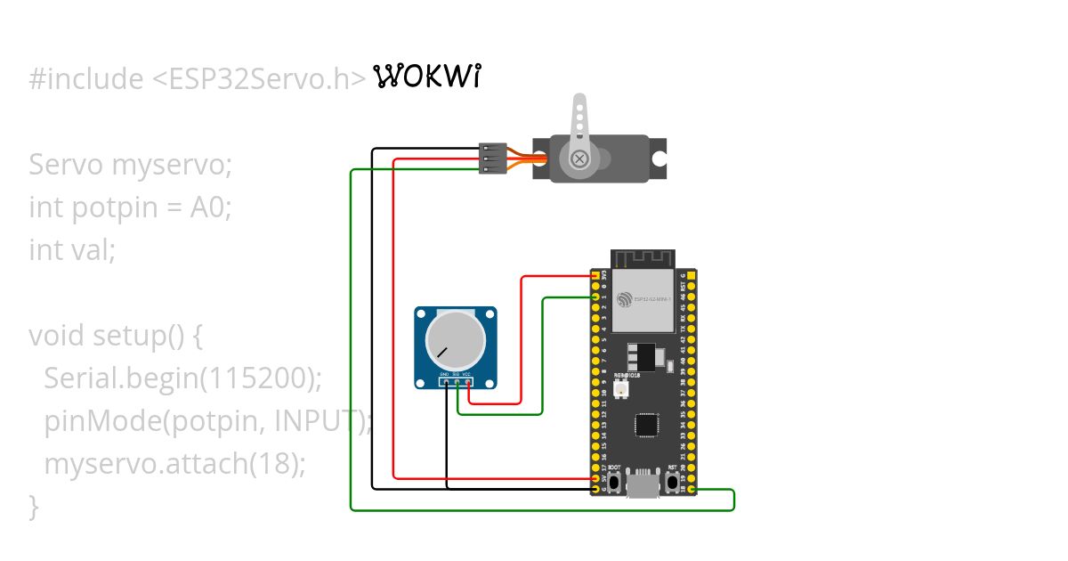 potentiometer&servo simulation