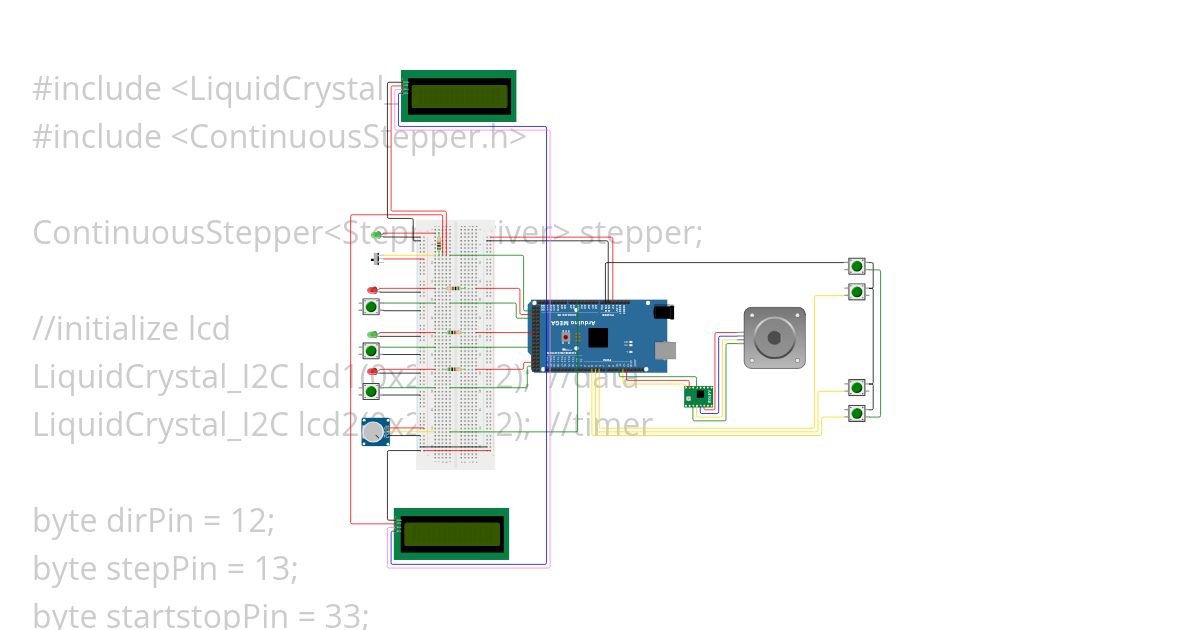 Arduino Control and Data with Timer simulation