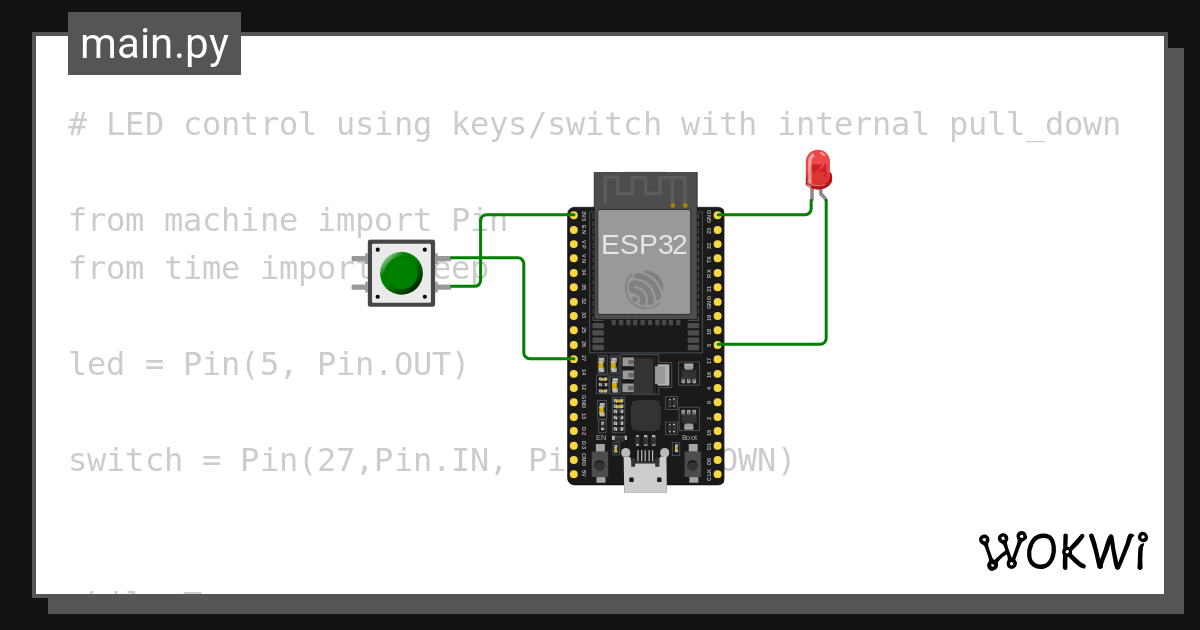 Micro python internal pull down wokwi esp32 stm32 arduino simulator