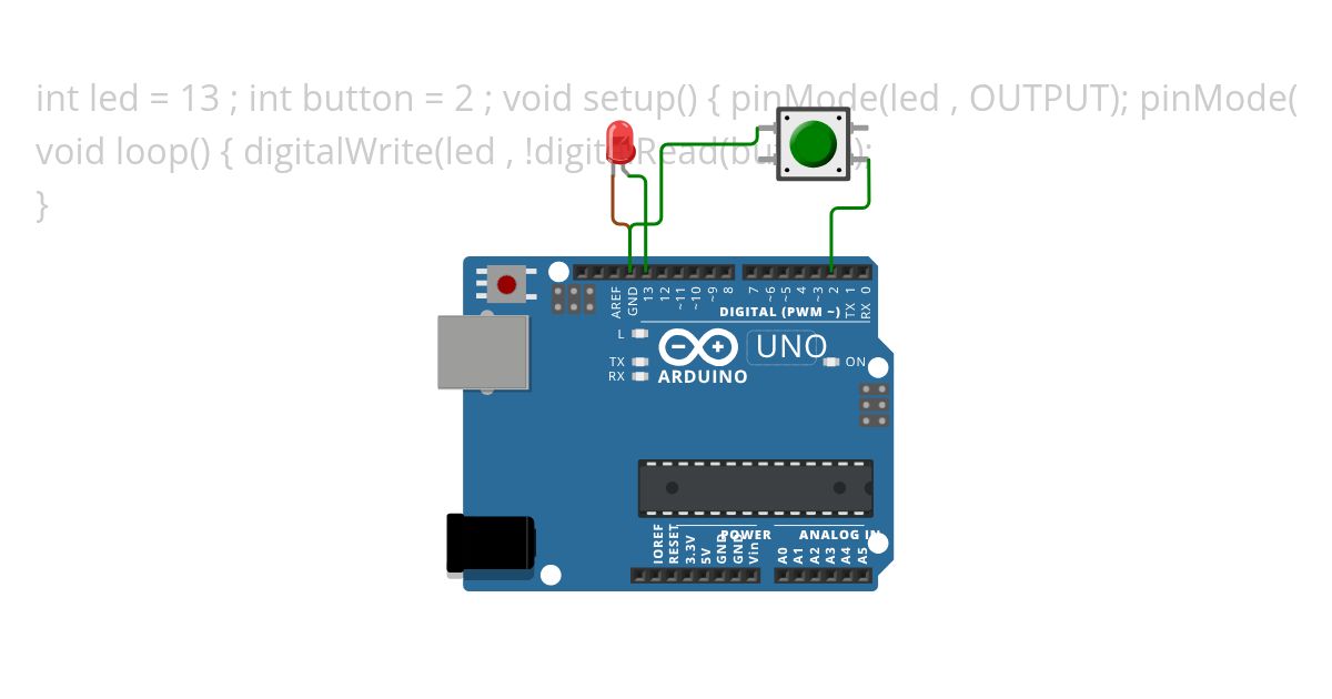 Led & Button Circuit simulation