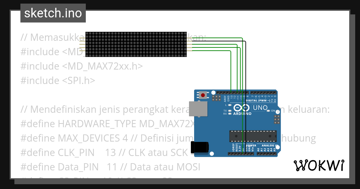 Projek arduino uno led - Wokwi ESP32, STM32, Arduino Simulator