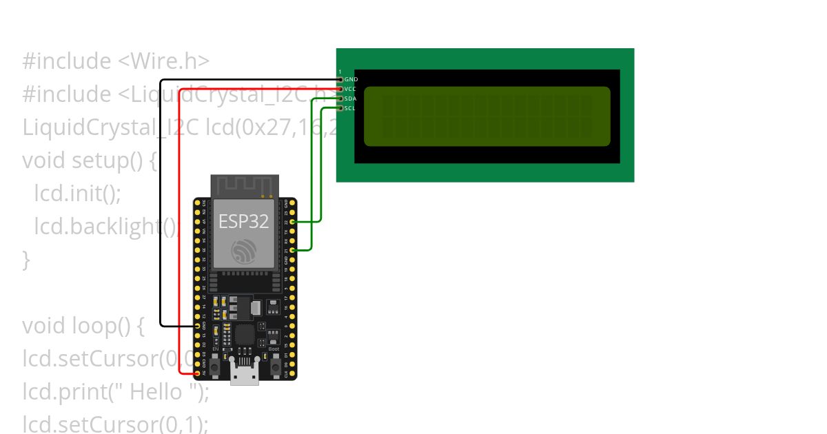 i2clcd simulation