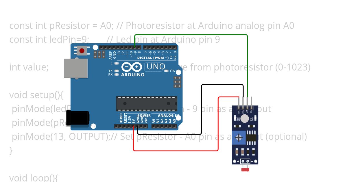 photoresistor simulation