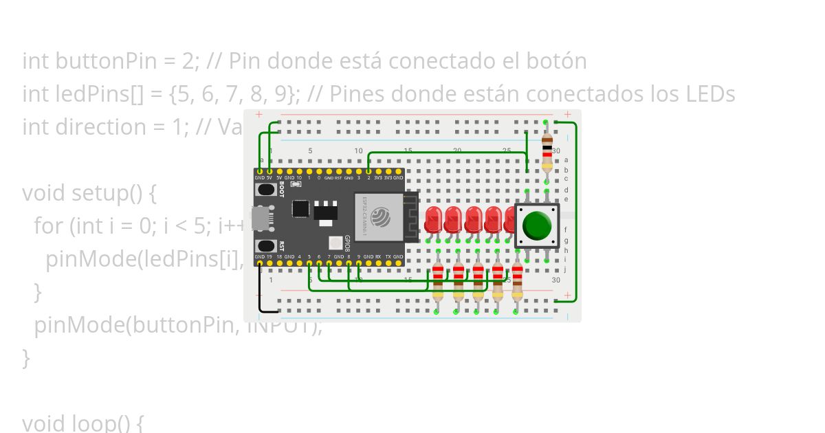 SECUENCIA LUCES BOTON simulation