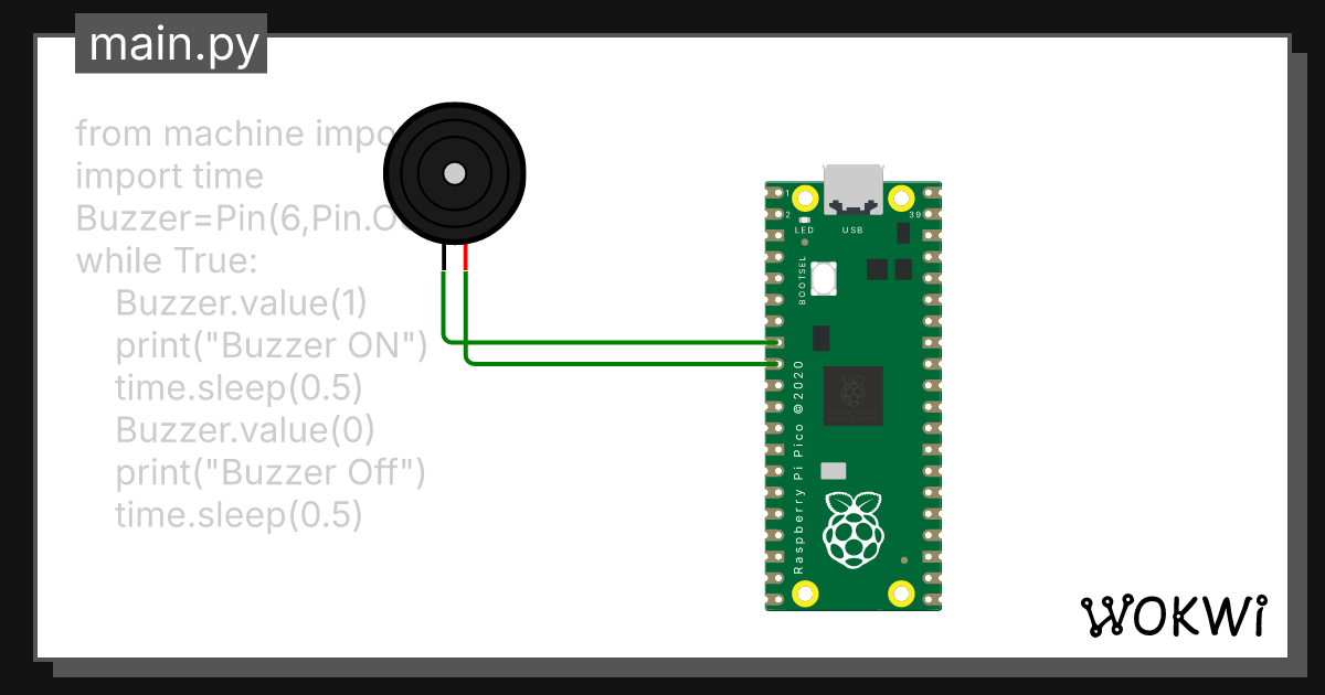 Buzzer Interfacing - Wokwi ESP32, STM32, Arduino Simulator