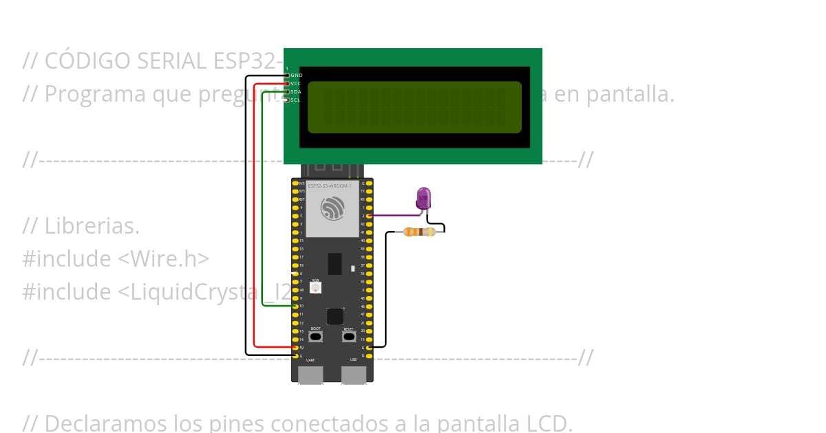 Comunicación Serial ESP32-S3 simulation