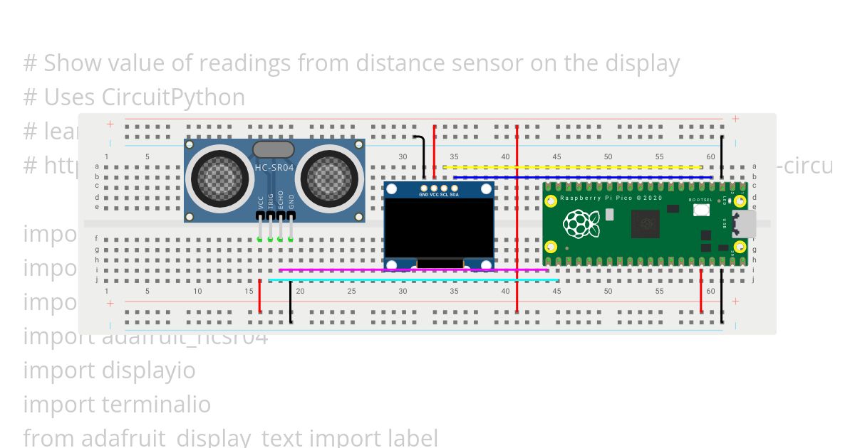 Distance sensor simulation