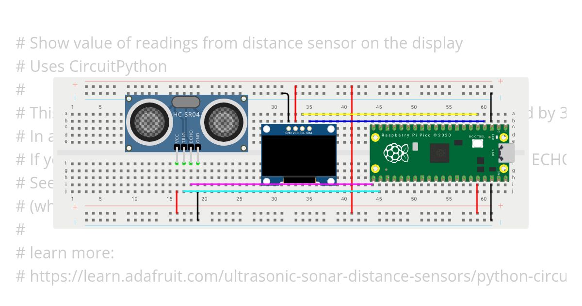 Distance sensor simulation