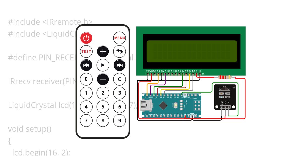 IR- reciever&decoder simulation
