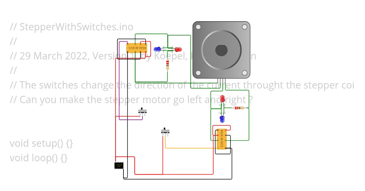 Stepper - With Manual Relay Switches simulation