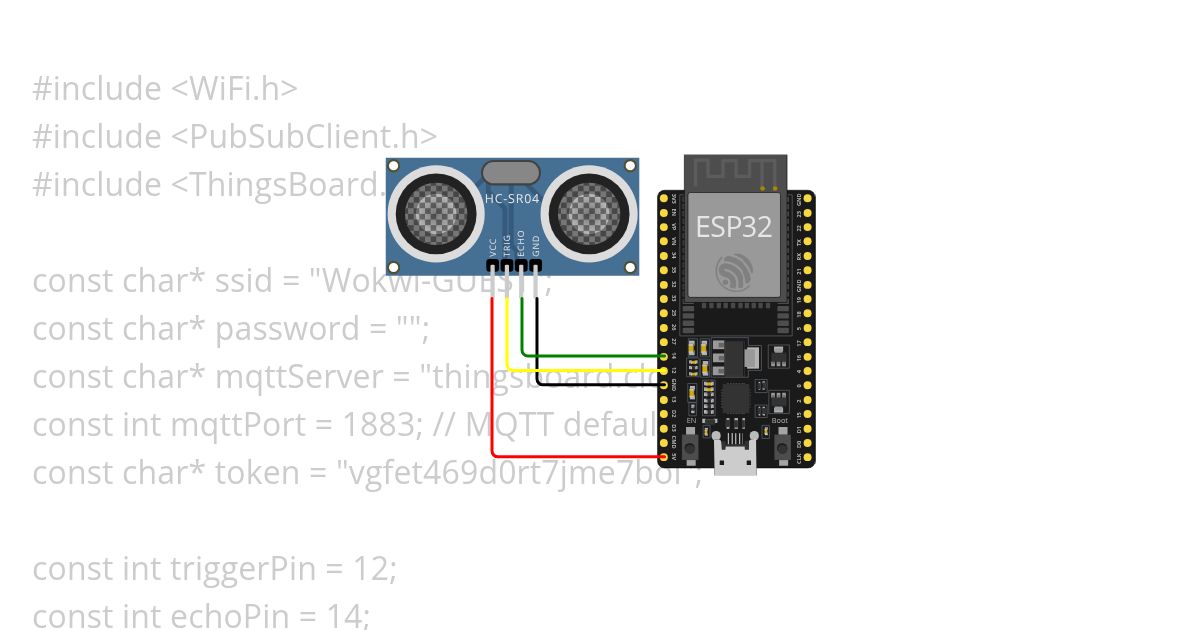 Ultrasonic-ThingsBoard Mqtt simulation