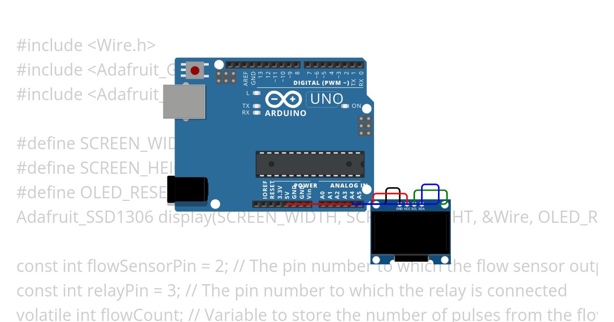 OLED DISPLAY POSITION FINDER simulation