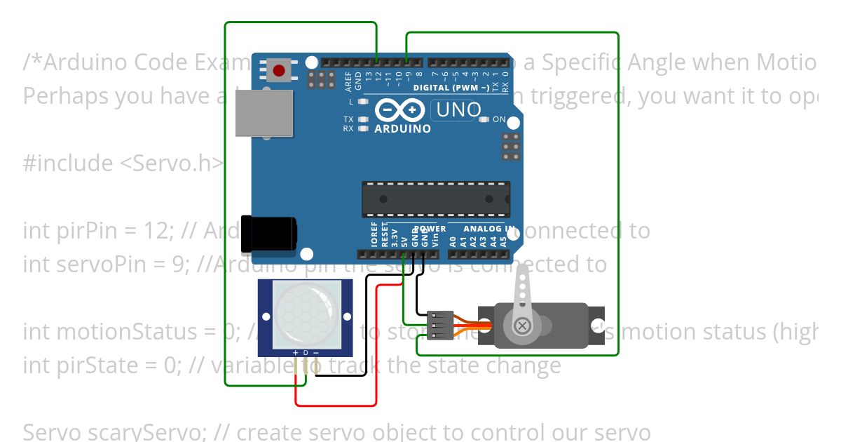MOTION-ACTIVATED SERVOS WITH ARDUINO simulation