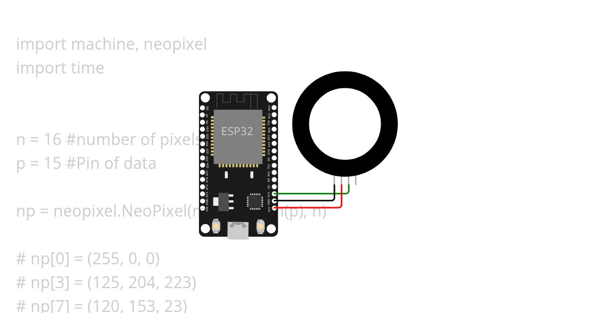 Fun with ESP32 NeoPixels simulation